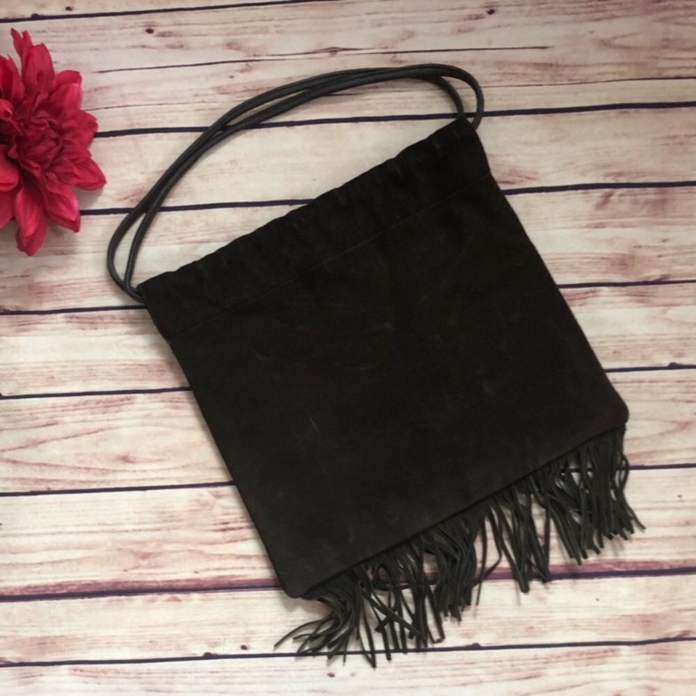 THE J. CREW SUEDE Festival Vintage Tote Boho Chic
